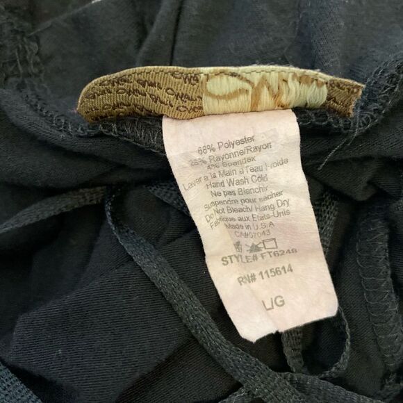 M USA Black Beaded Racer Back Scoop Neck Tank L - Picture 5 of 8